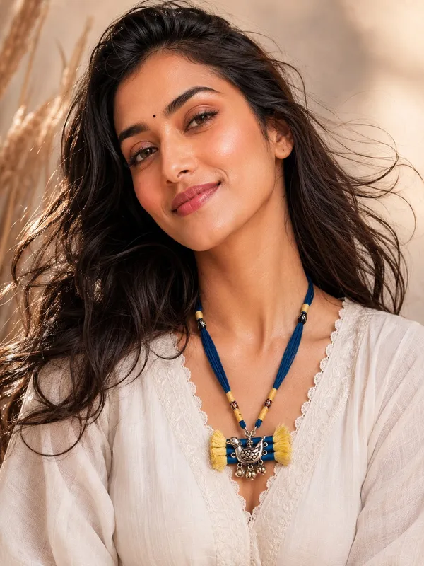 Blue_Thread_Statement_Necklace_For_Women