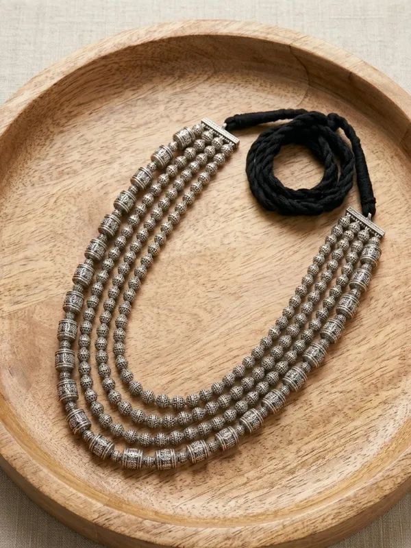 Oxidized_Tone_Beaded_Layered_Necklace_For_Women