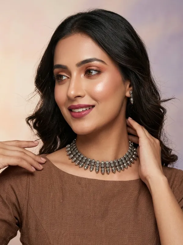 Oxidised_Silver_Tone_Choker_Necklace_For_Women