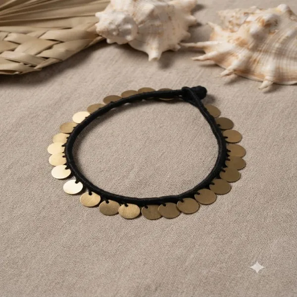 Black_&_Golden_Brass_Anklet_for_Women
