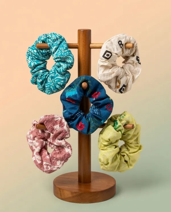 Multicolor_Printed_Fabric_Scrunchies_For_Women