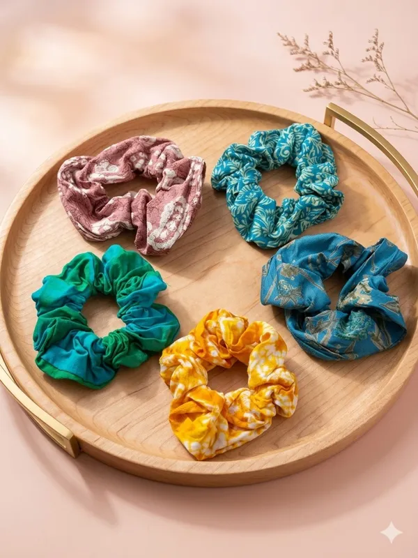 Multicolor_Printed_Fabric_Hair_Scrunchies_Set
