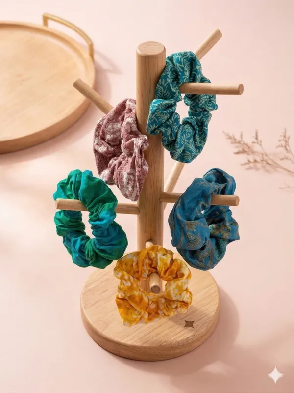 Multicolor_Printed_Fabric_Hair_Scrunchies_Set