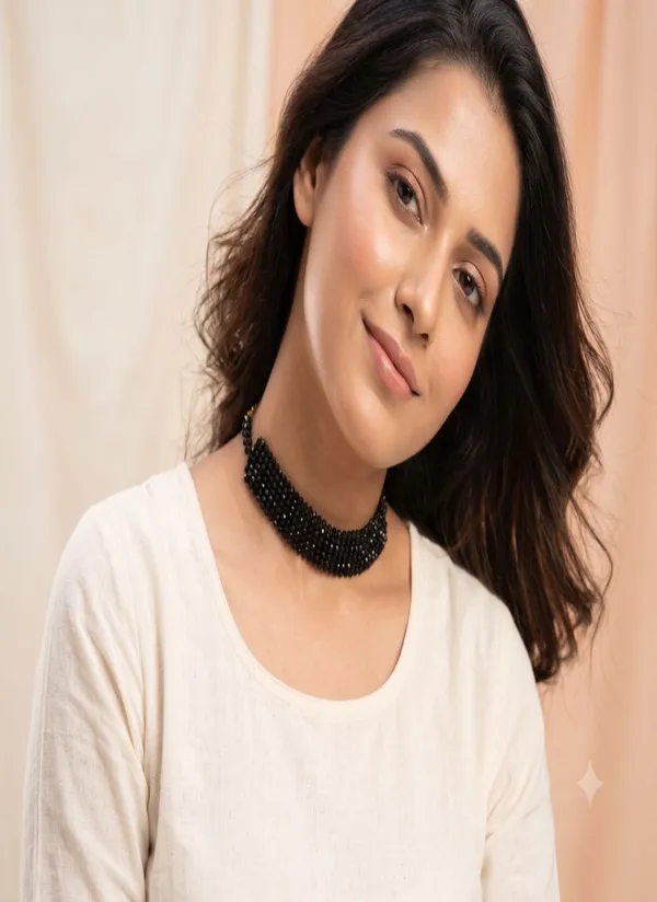 Black_Beaded_Choker_Necklace_For_Women
