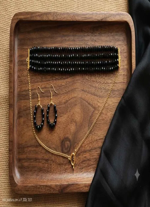 Black_Beaded_Choker_Necklace_For_Women