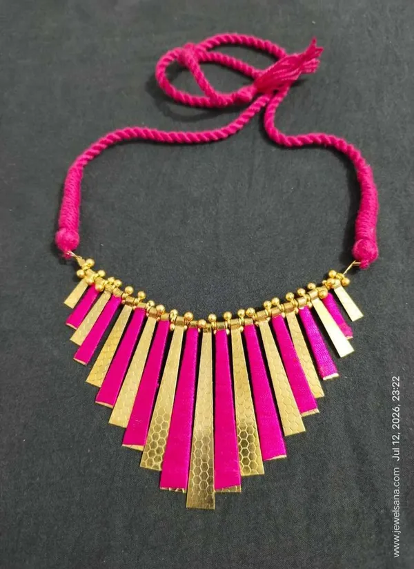 Pink_Rope_Metal_Statement_Necklace_For_Women