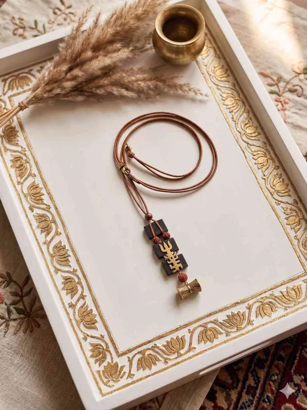 Wood_&_Swastik_Trishul_Pendant_Necklace_For_Women