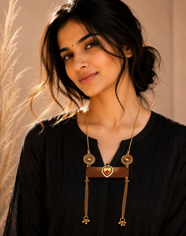Gold_Tone_Pendant_Statement_Necklace_For_Women