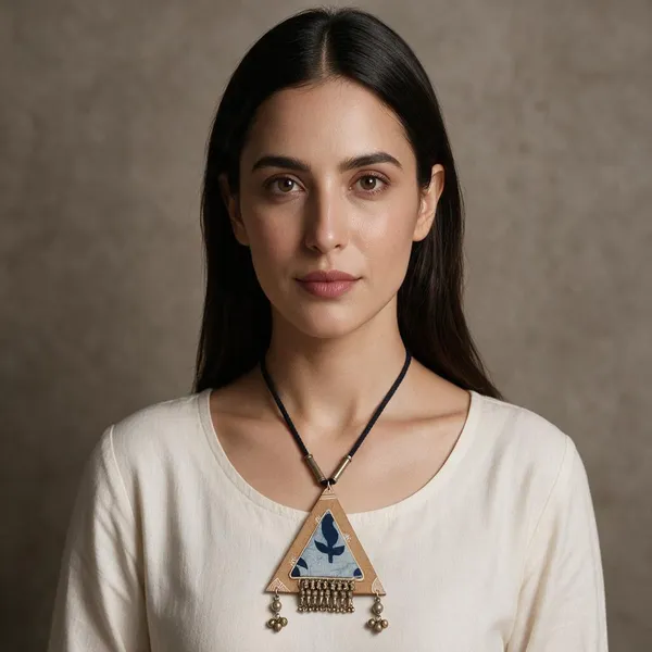Blue_Fabric_Tribal_Triangle_Pendant_Necklace_For_Women