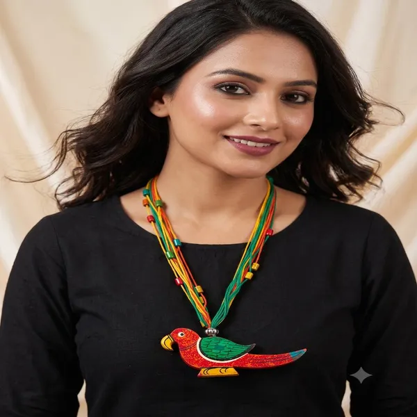 Multicolor_Wooden_Parrot_Pendant_Necklace_For_Women