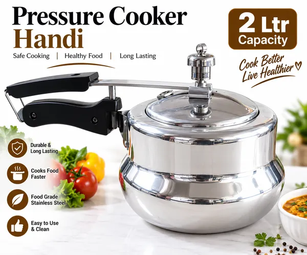 Silver_Aluminium_Handi_Pressure_Cooker_With_Lid_size_2_Ltr