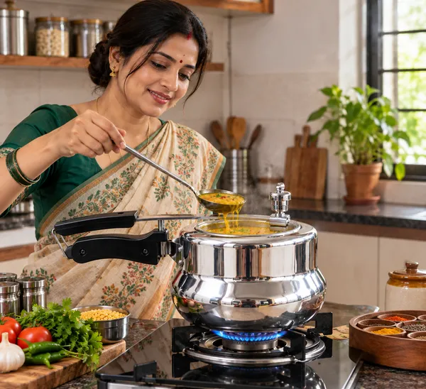 Silver_Aluminium_Handi_Pressure_Cooker_With_Lid_size_2_Ltr