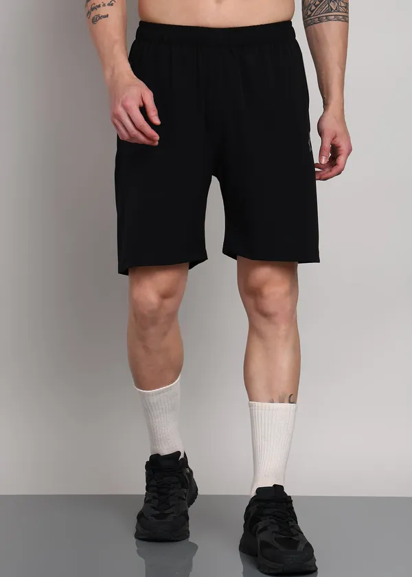 Men's_Nylon_Crush_Sports_Shorts_Lightweight_Gym_Running_Casual_Activewear_Shorts_Black
