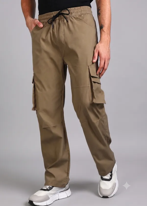 VERO_LIE_Camel_Cargo_Trackpant_|_Premium_Utility_Fit_for_Everyday_Performance