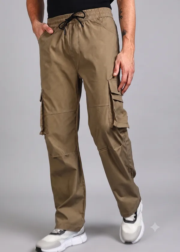 VERO_LIE_Camel_Cargo_Trackpant_|_Premium_Utility_Fit_for_Everyday_Performance