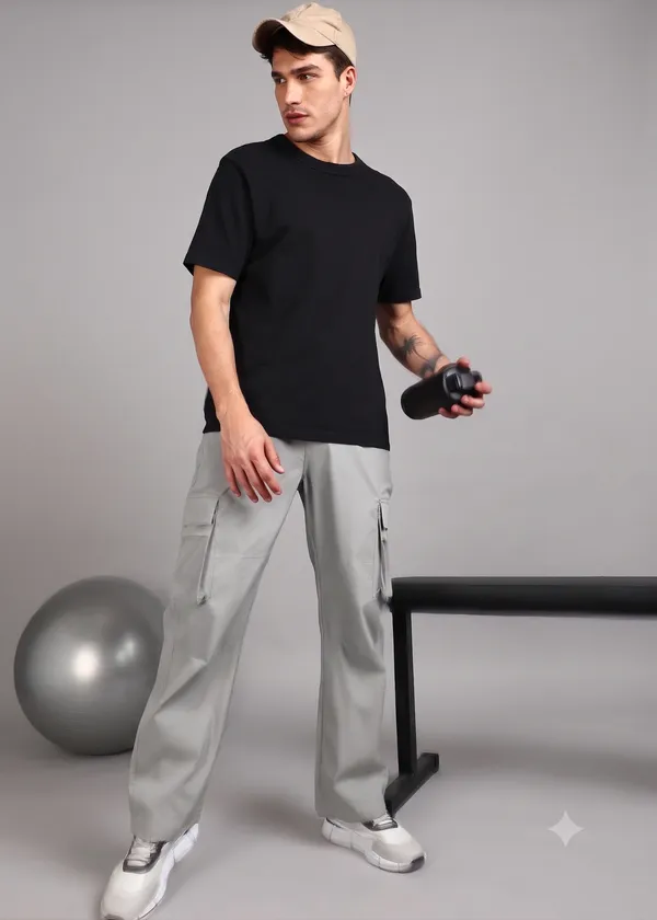 VERO_LIE_Light_Grey_Cargo_Trackpant_|_Premium_Utility_Fit_for_Everyday_Performance