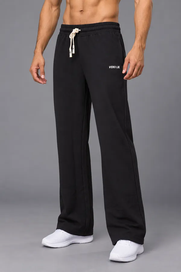 VERO_LIE_Men's_Black_Baggy_Fit_Trackpants_|_300_GSM_Cotton_Blend_|_Gen-Z_Streetwear