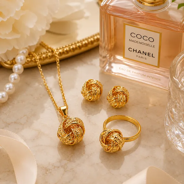 Golden_Gold_Plated_Necklace_Set_For_Women