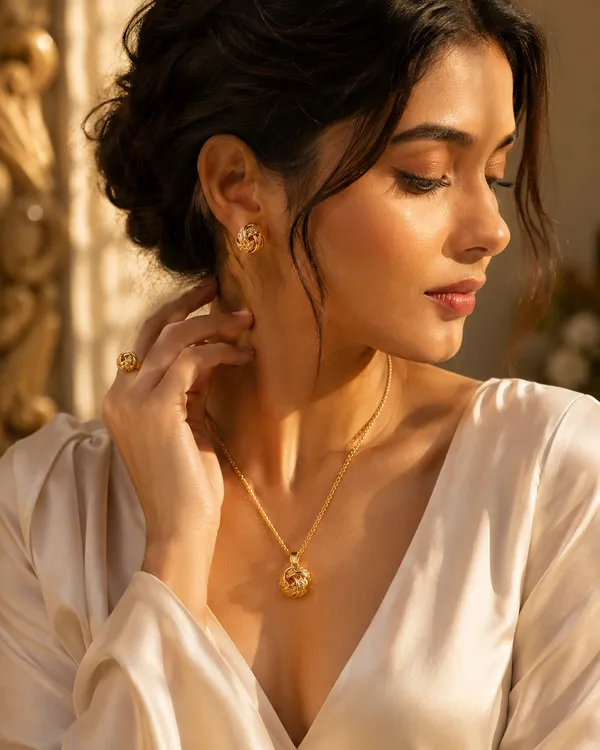 Golden_Gold_Plated_Necklace_Set_For_Women