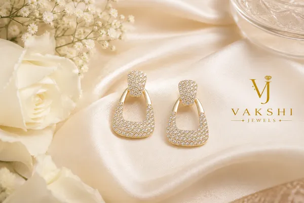 White_&_Golden_Stainless_Steel_Earring_&_White_Stainless_Steel_Earring_For_Women_(Combo_of_2)