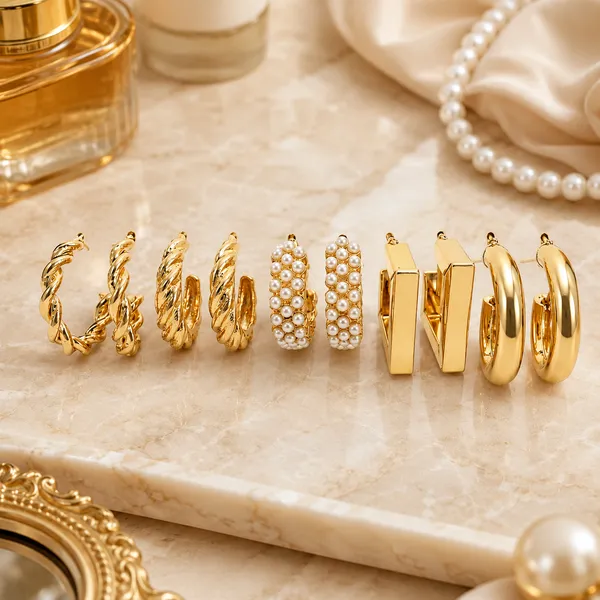 Golden_Stainless_Steel_Earring_Combo_For_Women