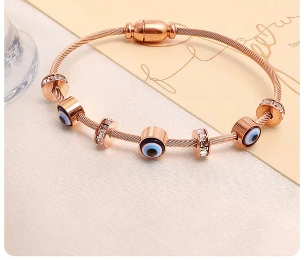 Blue_&_Golden_Stainless_Steel_Bracelet_For_Women