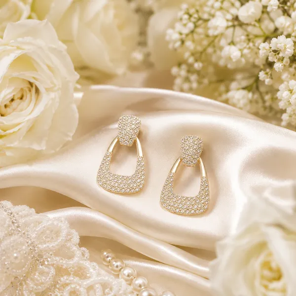 White_&_Golden_Stainless_Steel_Earring_&_White_Stainless_Steel_Earring_For_Women_(Combo_of_2)