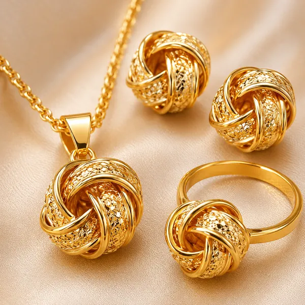 Golden_Gold_Plated_Necklace_Set_For_Women