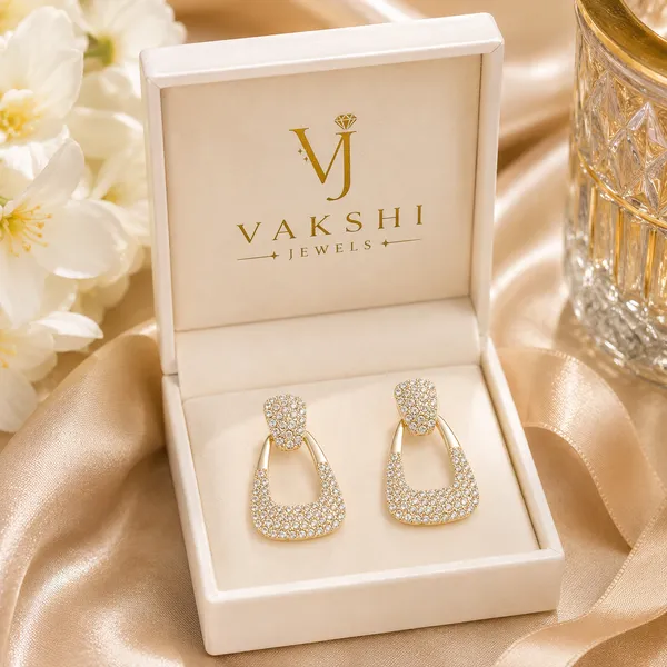 White_&_Golden_Stainless_Steel_Earring_&_White_Stainless_Steel_Earring_For_Women_(Combo_of_2)