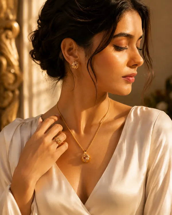 Golden_Gold_Plated_Necklace_Set_For_Women
