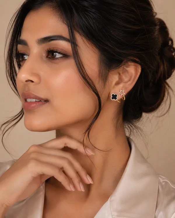 Black_&_White_Stainless_Steel_Earring_&_Black_Golden_Stainless_Steel_Earring_For_Women_(Combo_of_2)