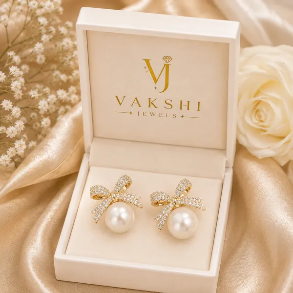 White_&_Golden_Stainless_Steel_Earring_&_White_Stainless_Steel_Earring_For_Women_(Combo_of_2)