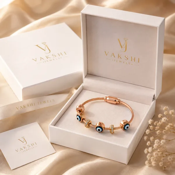 Blue_&_Golden_Stainless_Steel_Bracelet_For_Women