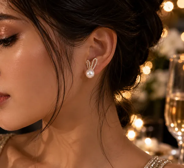 White_&_Golden_Stainless_Steel_Earring_For_Women