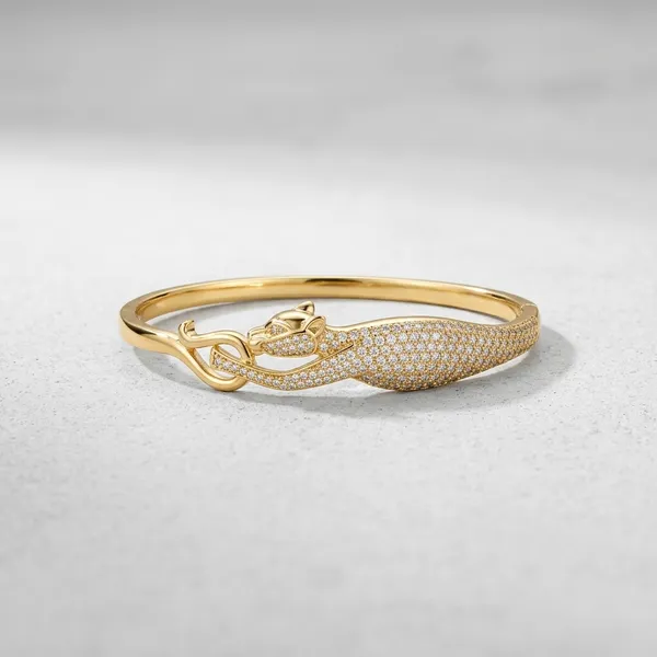 Gold_Stainless_Steel_American_Diamond_Bracelet_For_Women
