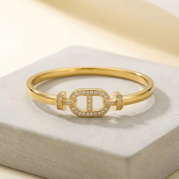 Gold_Stainless_Steel_American_Diamond_Bracelet_For_Women