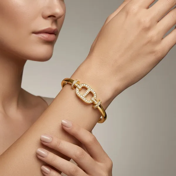 Gold_Stainless_Steel_American_Diamond_Bracelet_For_Women