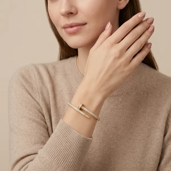 Gold_Stainless_Steel_American_Diamond_Bracelet_For_Women