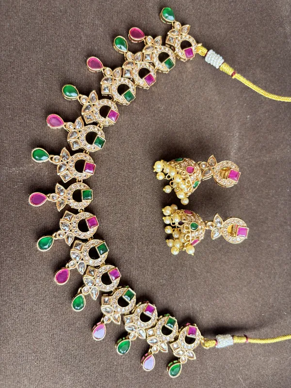 Multi_Gold_Copper_Brass_Necklace_Set_For_Women