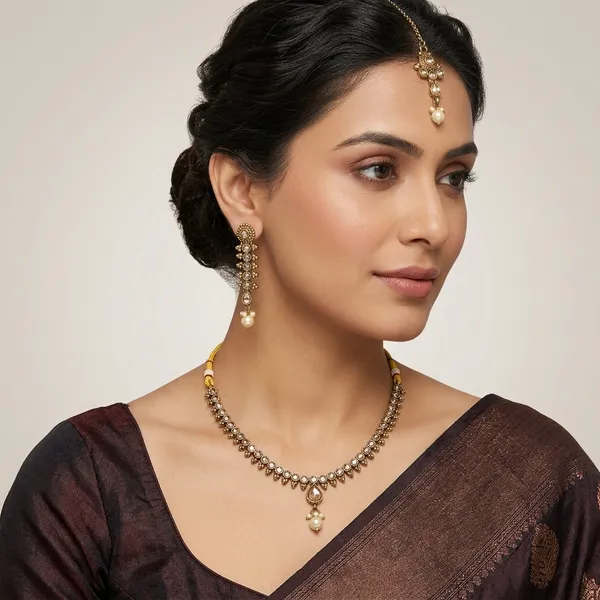 Mehendi_Copper_Brass_Necklace_Set_For_Women