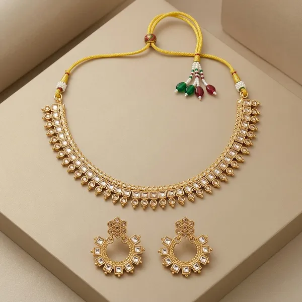 Champagne_And_Gold_Copper_Brass_Necklace_Set_For_Women