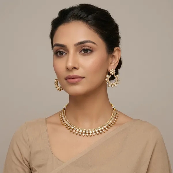 Champagne_And_Gold_Copper_Brass_Necklace_Set_For_Women