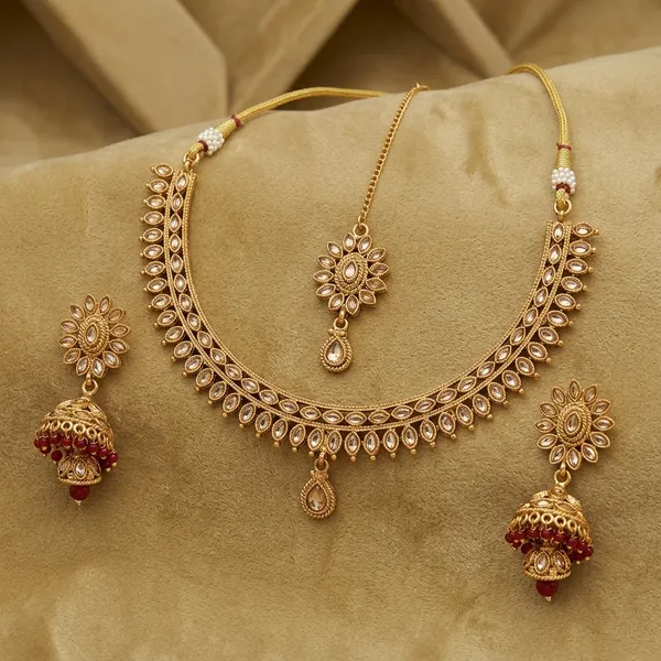 Champagne_And_Gold_Copper_Brass_Necklace_Set_For_Women