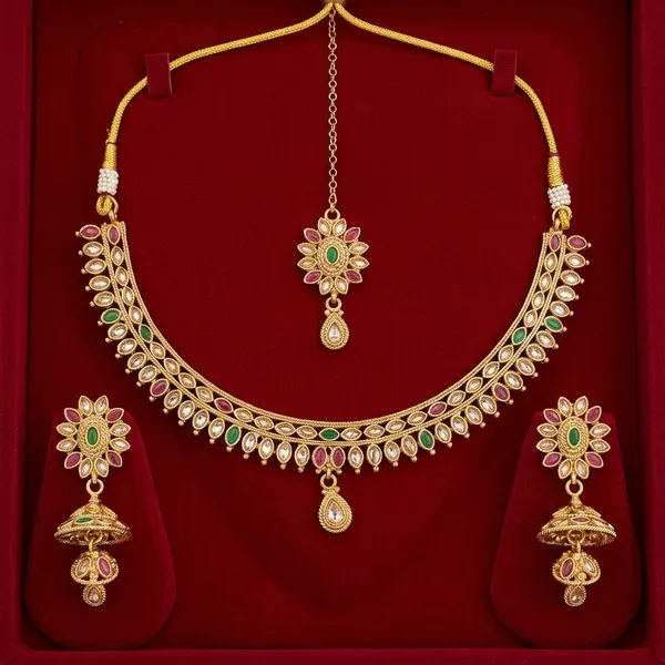 Multicolour_Copper_Brass_Necklace_Set_For_Women
