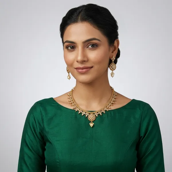 Champagne_Gold_Copper_Brass_Casual_Necklace_For_Women