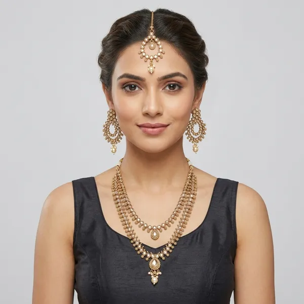 Champagne_Gold_Copper_Brass_Layered_Necklace_For_Women