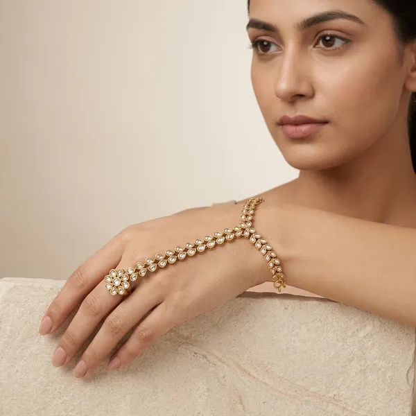 Gold_Copper_Brass_Ring_Chain_For_Women