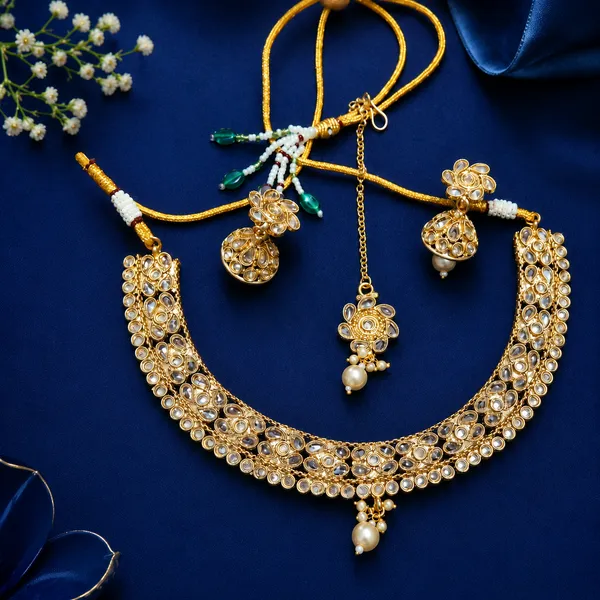 Champagne_Gold_Brass_Casual_Necklace_For_Women