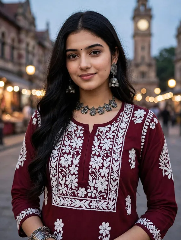 Aarohi_Hand_Work_Fine_Chikankari_Straight_Kurti_For_Women