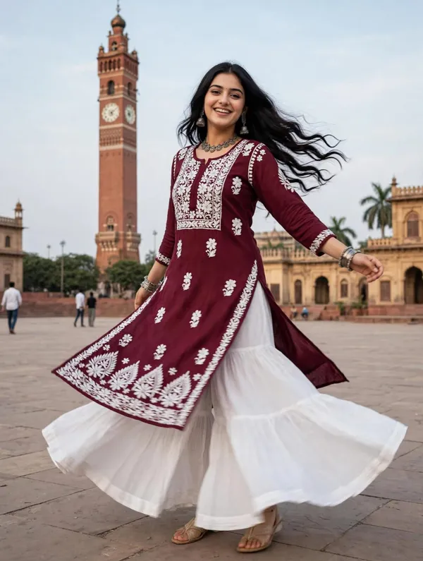 Aarohi_Hand_Work_Fine_Chikankari_Straight_Kurti_For_Women